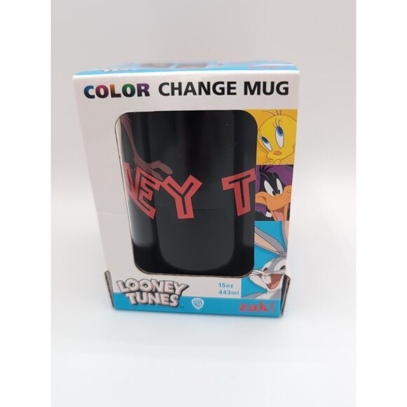 NEW Looney Tunes Bugs Taz & Friends Color Changing 15oz Ceramic Coffee Cup Mug - Picture 2 of 3